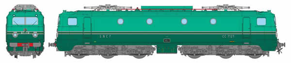 REE Modeles MB-077 - French Electric Locomotive CC-7121 of the SNCF ORIGIN Southeast PARIS LYON